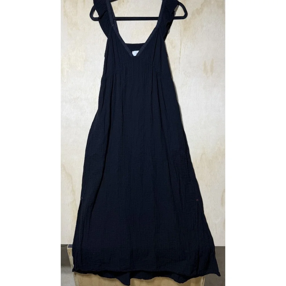 Xirena Leyla Dress Black Womens Small Ruffle Strap Boho USA